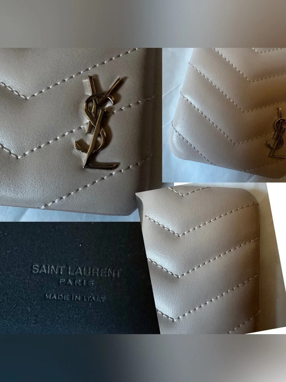 Saint Laurent YSL Logo Monogramme iPhone XS Shiny Calfskin Case $395